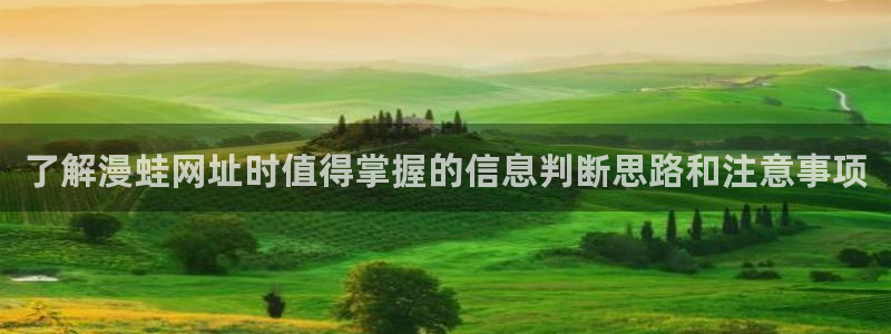 悬疑漫画：了解漫蛙网址时值得掌握的信息判断思路和注意事项