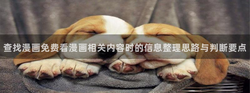 漫画目录:查找漫画免费看漫画相关内容时的信息整理思路与判断要点